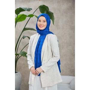 Neo Kazayağı Desen Ipeksi Jakar Şal Lacivert 9010-14