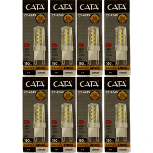 CT-4249 3W 3200K (Günışığı) G9 Duylu Kapsül LED Ampul (8 Adet)