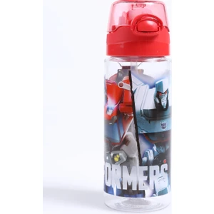 Kırmızı Çocuk Matarası Transformers Plastık Matara 500 ml