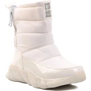 DMK-Z001 Beyaz Rugan Içi Kürklü Kadın Kar Botu