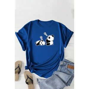 Only Trendwear  Uykucu Panda Baskılı Tasarım Tshirt
