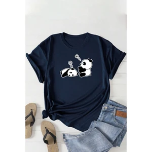 Only Trendwear  Uykucu Panda Baskılı Tasarım Tshirt