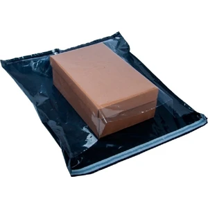 48 x 62 + 5 cm Kargo Poşeti Siyah + Şeffaf Jumbo Boy Kargo Torbası 80 Mikron