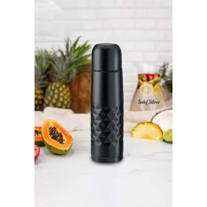 Sedef Silver Çantalı Paslanmaz Çelik 500 ml  Küçük Çay Kahve Termos Mug 508