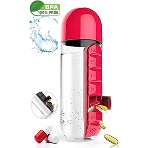 Matara Suluk 60 0ml 7 Gün Hap Ilaç Saklama Kutusu Water Ilaç