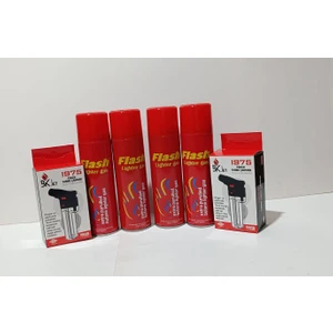 Flash Lighter Torch Bkjet Turbo Pürmüz Ayarlanabilir Doldurulabilir Çakmak TORCH1975( 2 Adet Cakmak + 4 Adetgaz )