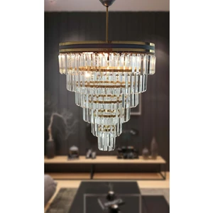 Birsen Aydınlatma Avizade 50 Lilik Şeritli Kristal Taşlı