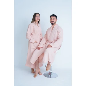 Meet Maya Natural  Kimono Model Unisex 4 Katlı Müslin Bornoz/sabahlık