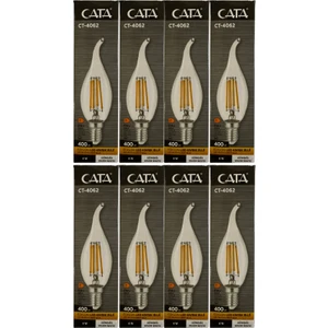 CT-4062 4W 3000K (Günışığı) E14 Duylu LED Kıvrık Buji (8 Adet)