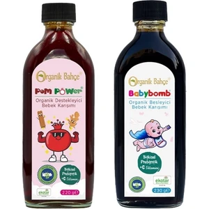 Organik Bahçe Babybomb ve Pompower Organik Besleyici Bebek Şurubu 230 gr +220 gr