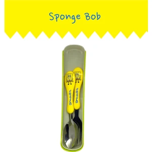 Çocuk Kaşık Çatal Takımı Kutulu, sponge bob