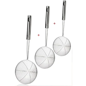 Berdina Home 3 Adet Çelik Kevgir Süzgeç Patates Kızartma Süzgeci