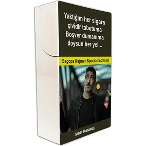 İşte Bu Sagopa Kajmer Baskılı Tabaka Kişiye Özel Isimli Sigara Kutusu/tabakası Standart Boy