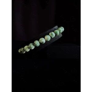 Sevgili Takı Yeşil Beyaz Jasper Taşlı Bileklik -Sevgili Takı Koleksiyonu