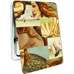 İşte Bu Venüs'ün Doğuşu Baskılı Dikdörtgen Kişiye Özel Isim Baskılı Cep Aynası 8x6 cm (Kapaklı ve Büyüteçli)