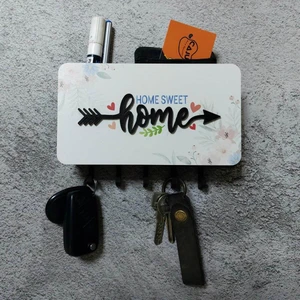 Home Yazılı Dekoratif Bölmeli Anahtarlık Duvar Askılık Dekor