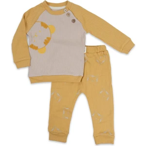 Raporlu Interlok Sevimli Ayı Kafa Erkek Çocuk 2'li Alt Üst Takım