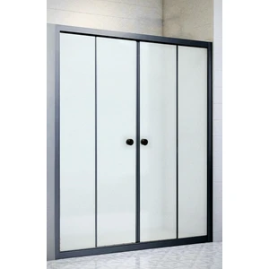 Duşakabin Ön Cephe 4mm Siyah Buzlu Yükseklik 180 cm - 110 cm