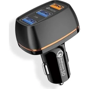 3 Çıkışlı C-M303 2.4A Qc3.0 Hızlı Araç Şarj Aleti