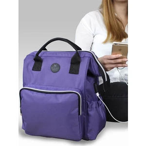 My Valice Smart Bag Usb'li Anne Bebek Bakım ve Sırt Çantası 1401 Mor