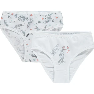 Bugs Bunny Kız Çocuk 2'li Külot Set 2-10 Yaş Beyaz