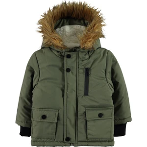 Civil Baby Erkek Bebek Kapüşonlu Mont 6-18 Ay Haki