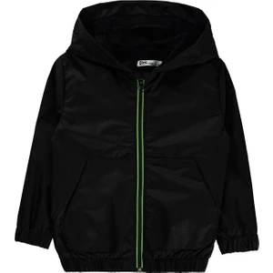 Civil Boys Erkek Çocuk Kapüşonlu Yağmurluk 2-5 Yaş Siyah