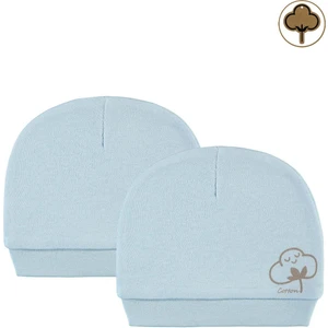 Civil Baby Bebek Organik 2'li Şapka 0+ Ay Mavi