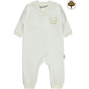 Civil Baby Bebek Organik Patiksiz Tulum 0-6 Ay Ekru
