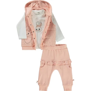 Civil Baby Kız Bebek 3'lü Takım 6-18 Ay Pudra