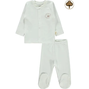 Civil Baby Bebek Organik Pijama Takımı 0-6 Ay Ekru
