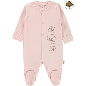 Civil Baby Bebek Organik Patikli Tulum 0-3 Ay Pembe