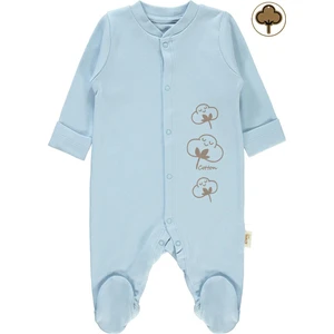 Civil Baby Bebek Organik Patikli Tulum 0-3 Ay Mavi