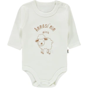Baby Bebek Çıtçıtlı Badi 1-12 Ay Ekru