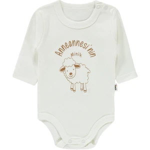 Baby Bebek Çıtçıtlı Badi 1-12 Ay Ekru