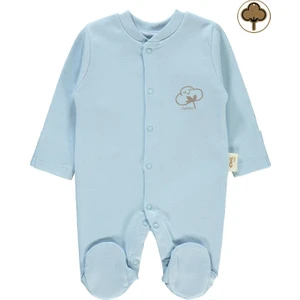 Civil Baby Prematüre Organik Patikli Tulum Mavi