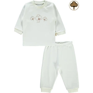 Civil Baby Bebek Organik Pijama Takımı 1-9 Ay Ekru