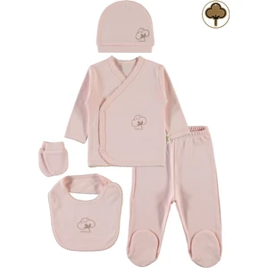 Civil Baby Bebek Organik 5'li Zıbın Takımı 0-1 Ay Pembe