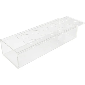 12 Delikli Şeffaf Akrilik Çiçek Vazo Dikdörtgen Çiçek Merkez Parçası (Yurt Dışından)