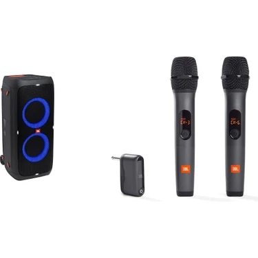 Jbl Partybox 310 Taşınabilir Bluetooth Hoparlör + Jbl Partybox Siyah Kablosuz Mikrofon Seti (2