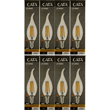 Cata CT-4062 4W 3000K (Günışığı) E14 Duylu LED Kıvrık Buji (8