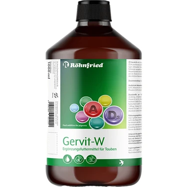 Röhnfried Gervit-W Kuşlar Için Multivitamin 10 ml (SIZDIRMAZ KAPAKLI CAM ŞİŞE - ORİJİNAL ŞİŞEDEN