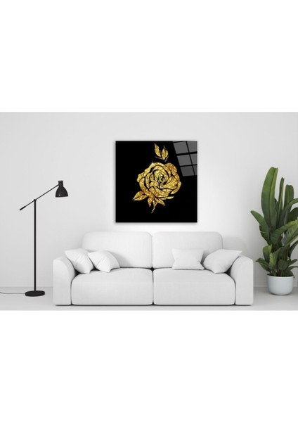 Altın Gül Cam Tablo 50X50 cm fiyatları