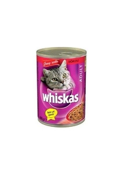 Whiskas Biftekli Yetişkin Konserve Kedi Maması 400 gr