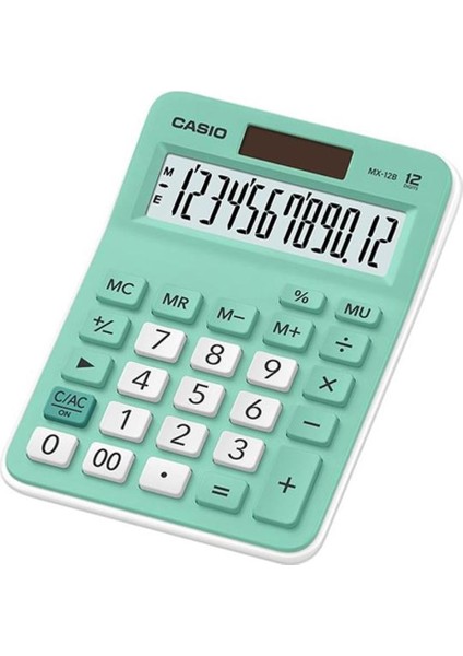 Hesap Makinesi Masa Üstü 12 Hane Açık Yeşil Mx 12B Gn / Casio