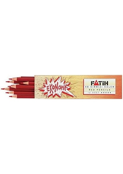 Kopya Kalemi Hb Ekonomik Kırmızı 25010 12'li Paket Fatih