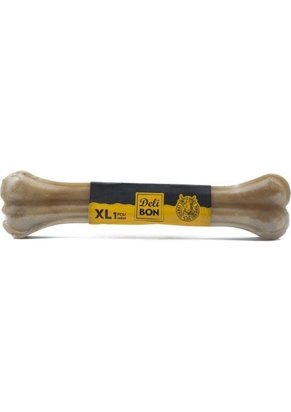 Deri Pres Vakumlu Kemik Köpek Ödülü Naturel 27 cm 1 Adet