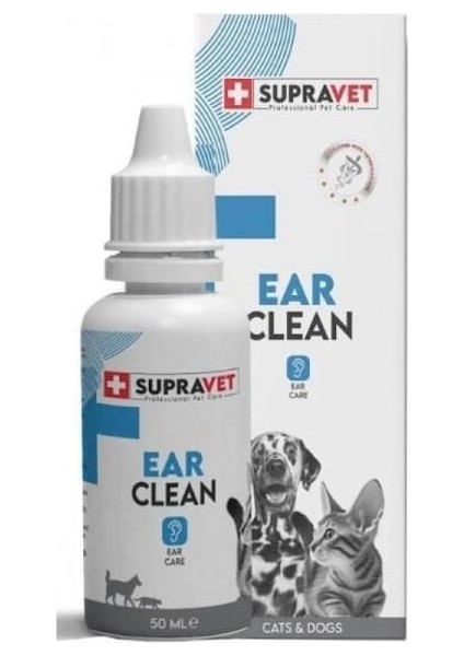 Supravet Ear Clean Kedi ve Köpek Kulak Temizleme Solüsyonu 50 ml