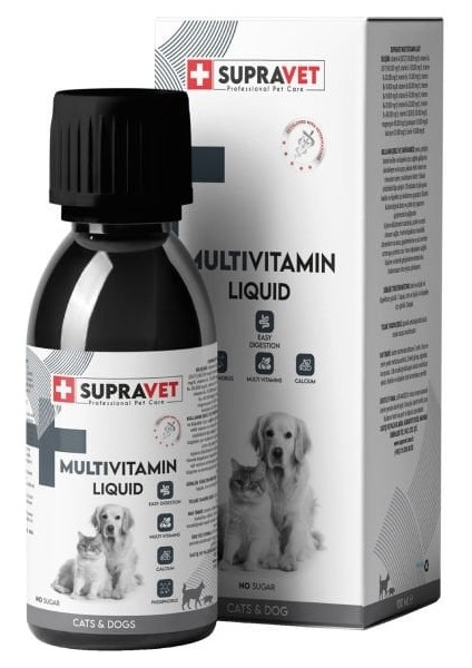 Supravet Multivitamin Kedi ve Köpek Sağlığı Için Sıvı Damla 100 ml