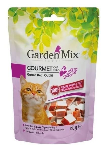 Garden Mix Gurme Düşük Yağlı Şekersiz Kedi Ödül Maması 60 gr